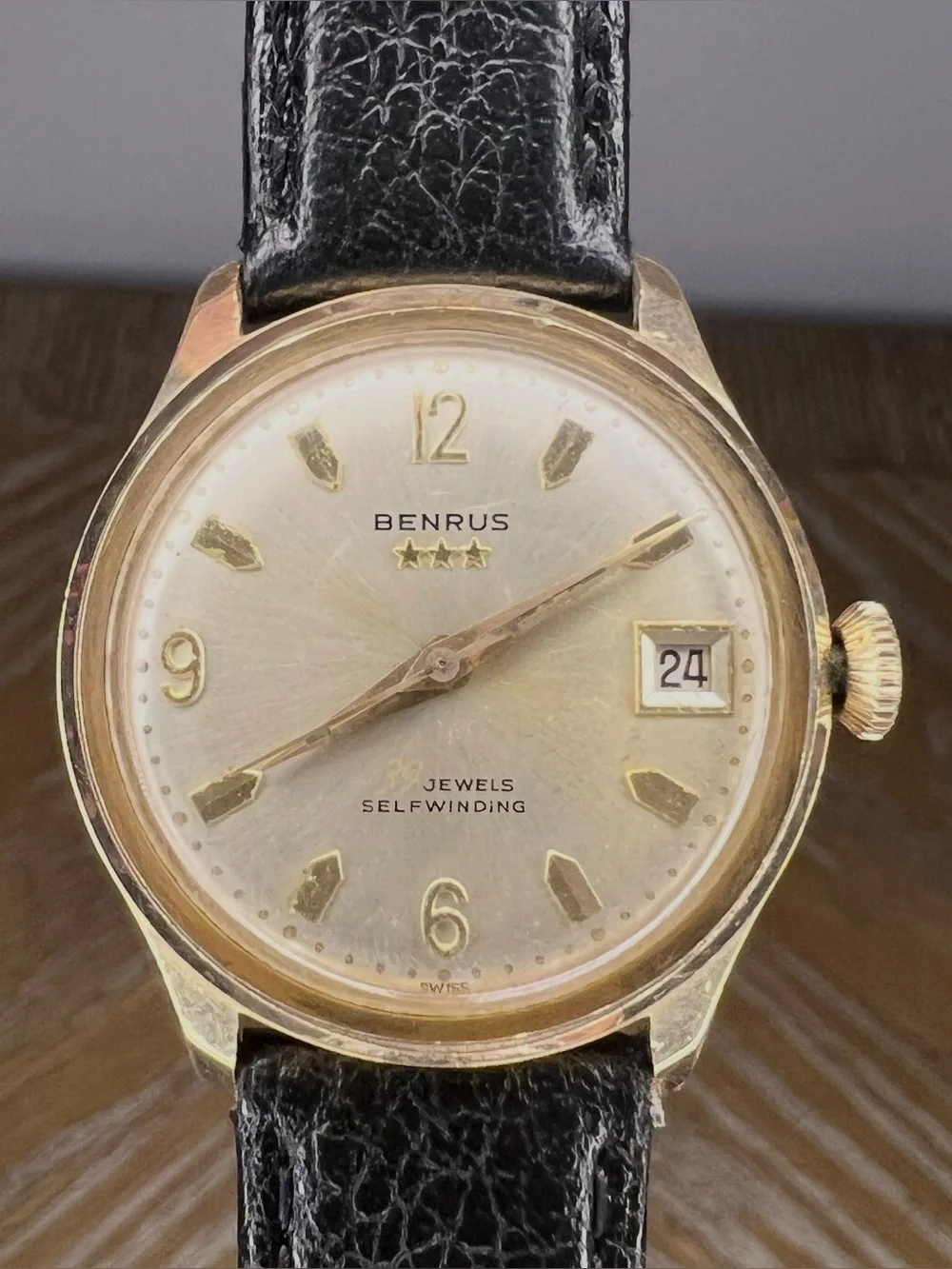 Benrus 3 star 1960's vintage watch (running)